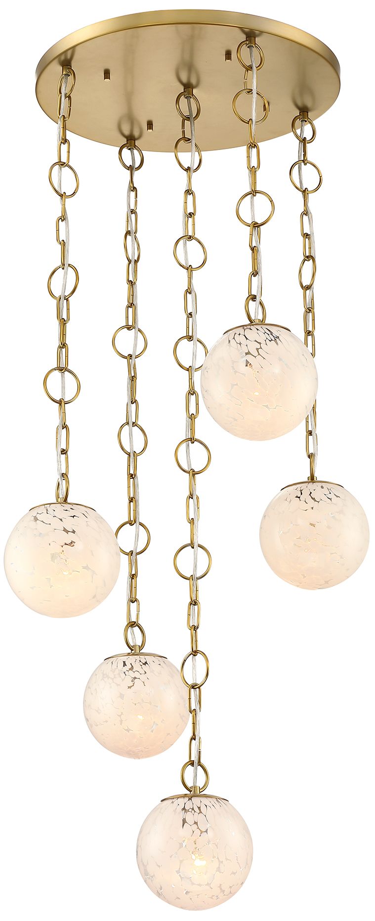 Image 3 Wine Flower 5-Light Brushed Gold Glam Statement Chandelier more views