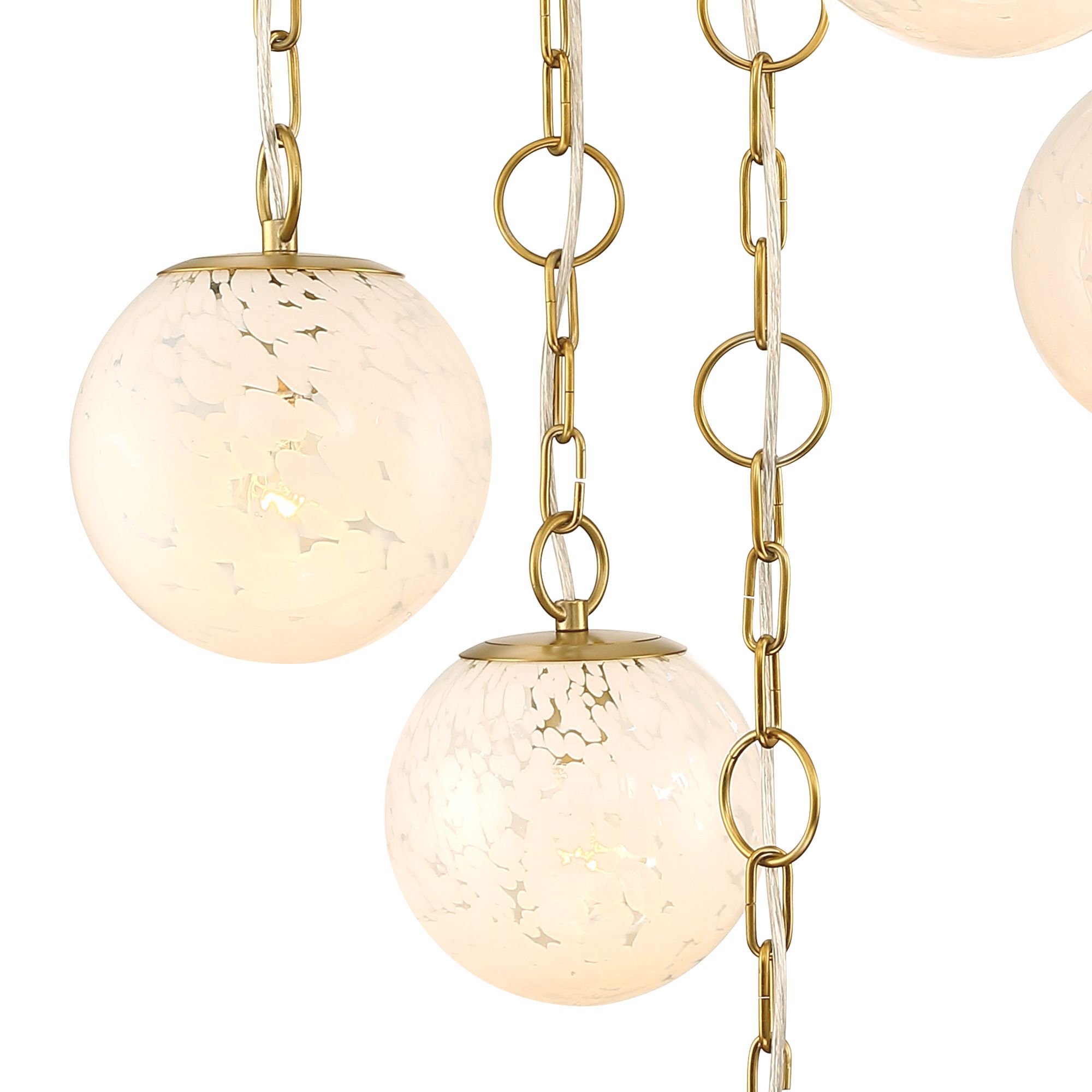 Image 4 Wine Flower 5-Light Brushed Gold Glam Statement Chandelier more views