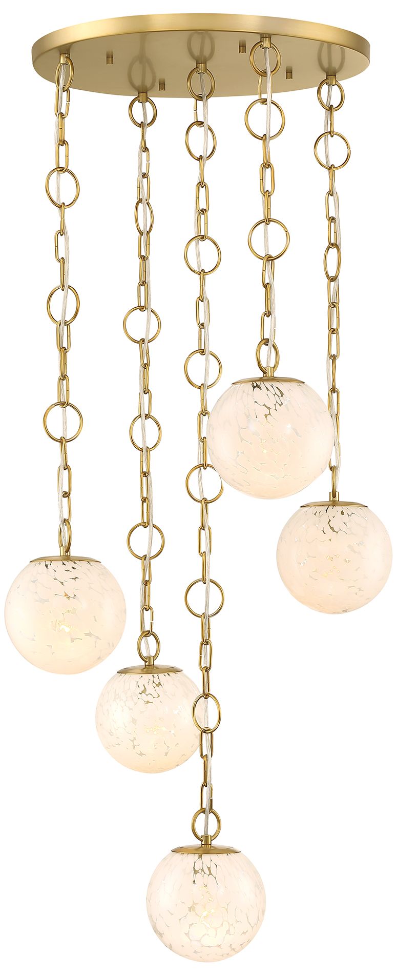 Image 5 Wine Flower 5-Light Brushed Gold Glam Statement Chandelier more views