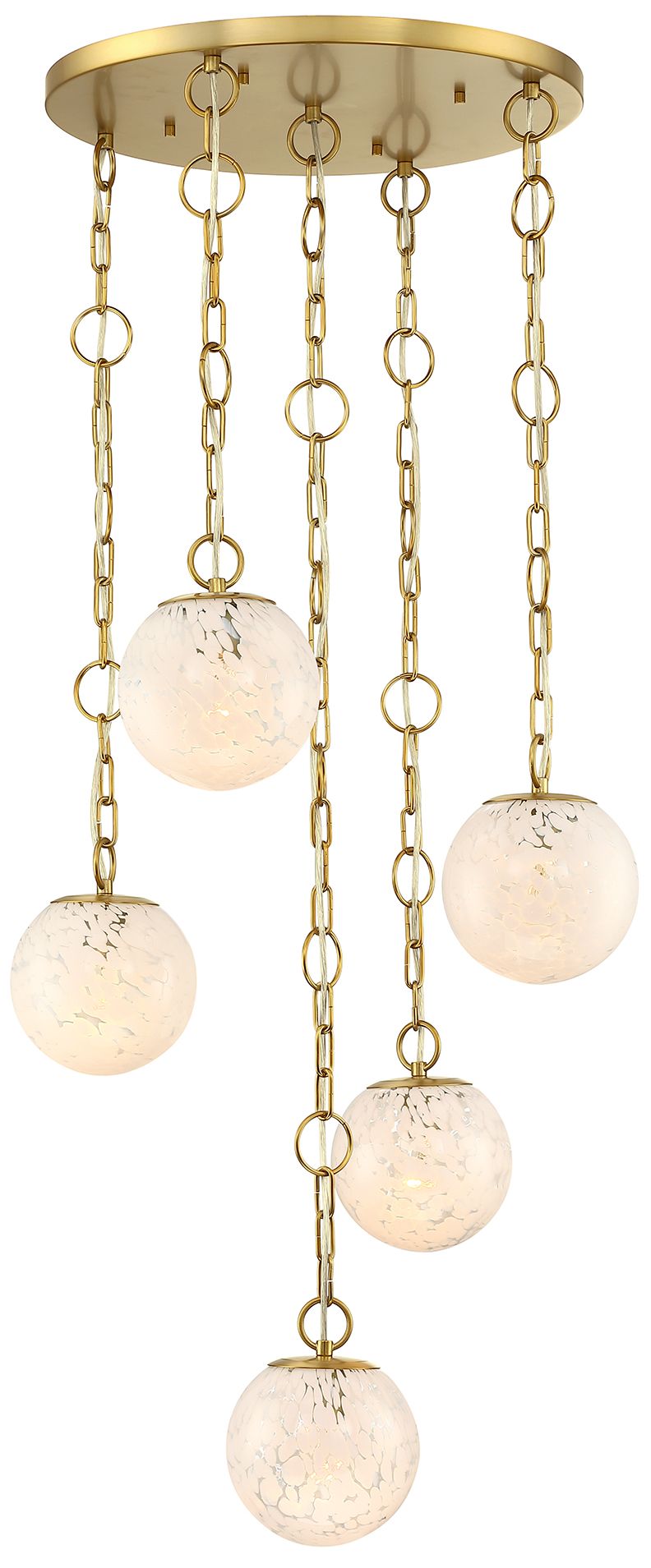 Image 6 Wine Flower 5-Light Brushed Gold Glam Statement Chandelier more views