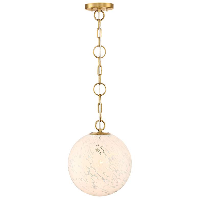 Image 2 Wine Flower 60 Watt 1-Light Brushed Gold Glam Pendant Light
