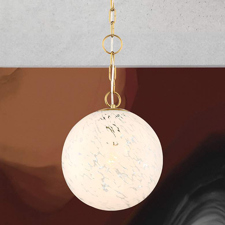 Image 1 Wine Flower 60 Watt 1-Light Brushed Gold Glam Pendant Light