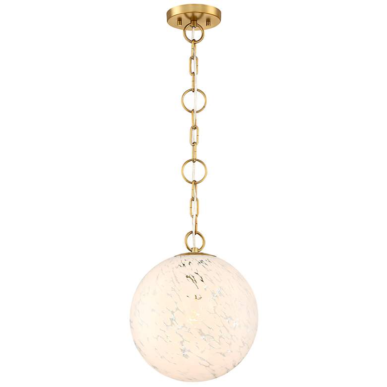 Image 3 Wine Flower 60 Watt 1-Light Brushed Gold Glam Pendant Light more views