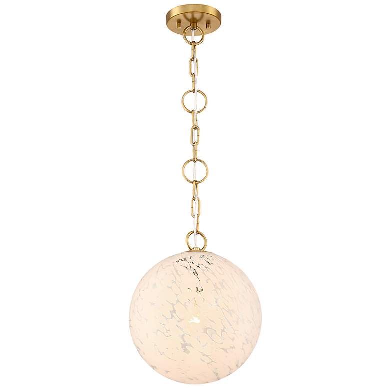 Image 4 Wine Flower 60 Watt 1-Light Brushed Gold Glam Pendant Light more views