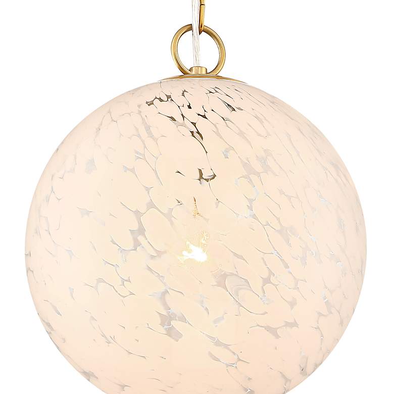Image 5 Wine Flower 60 Watt 1-Light Brushed Gold Glam Pendant Light more views