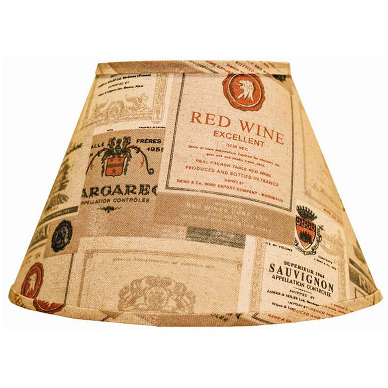 Image 1 Wine Labels Empire Lamp Shade 6x12x8 (Spider)