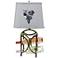 Wine Rack Dark Gray Metal Accent Table Lamp