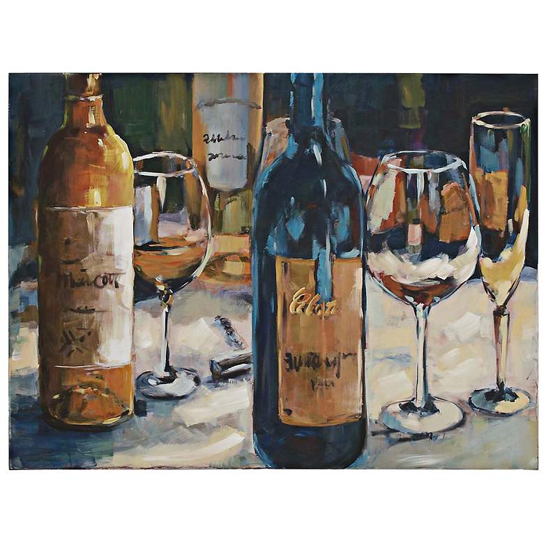 Image 1 Wine Still Life 48 inch Wide Canvas Wall Art