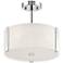 Winfall 13" Wide White Glass and Chrome Ceiling Light