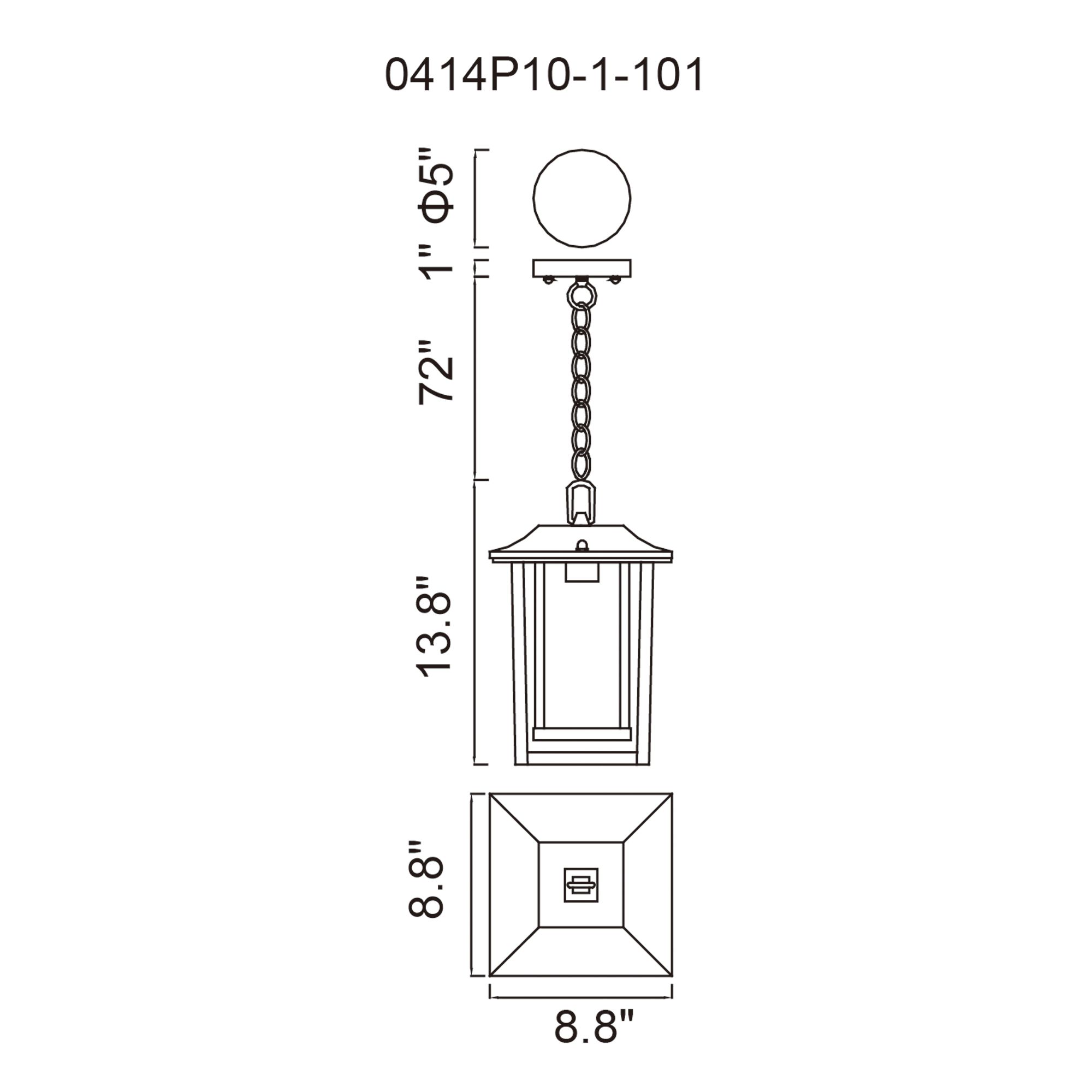 Image 6 Winfield 1 Light Black Outdoor Hanging Light more views