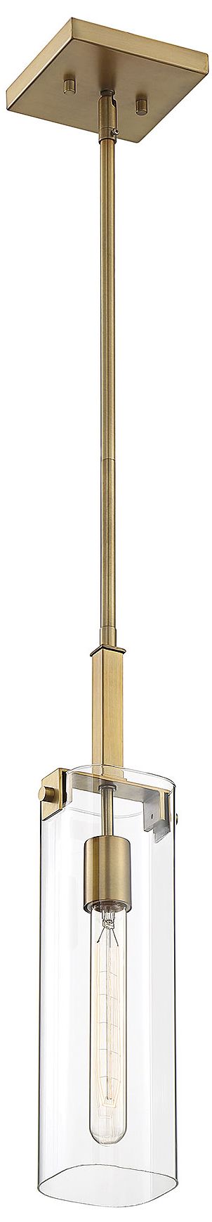 Image 4 Winfield 1-Light Mini-Pendant in Warm Brass more views