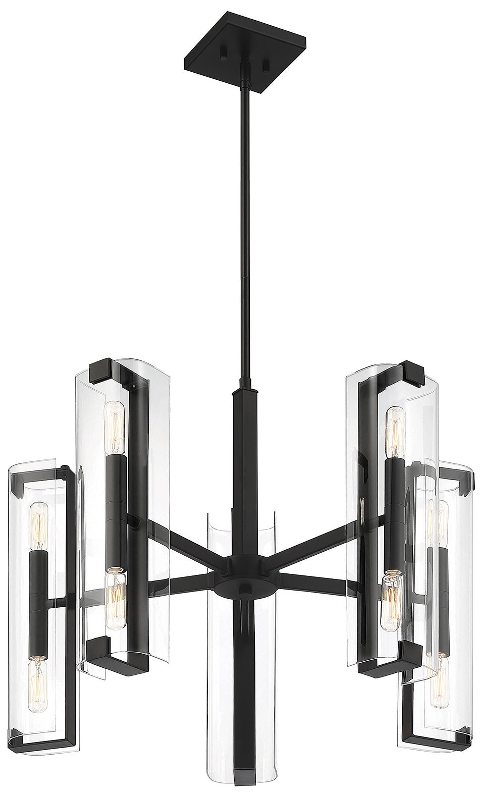 Image 4 Winfield 10-Light Chandelier in Matte Black more views
