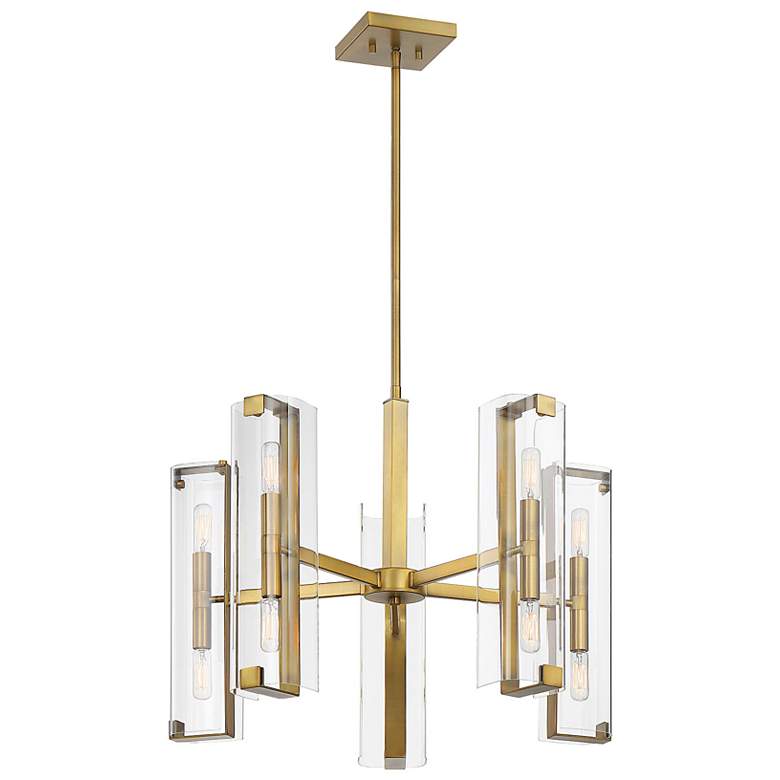 Image 4 Winfield 10-Light Chandelier in Warm Brass more views