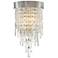 Winfield 17" High Antique Silver and Crystal Wall Sconce