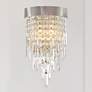 1_Winfield 17" High Antique Silver and Crystal Wall Sconce