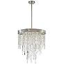 2_Winfield 20"W Antique Silver and Crystal 5-Light Chandelier more views