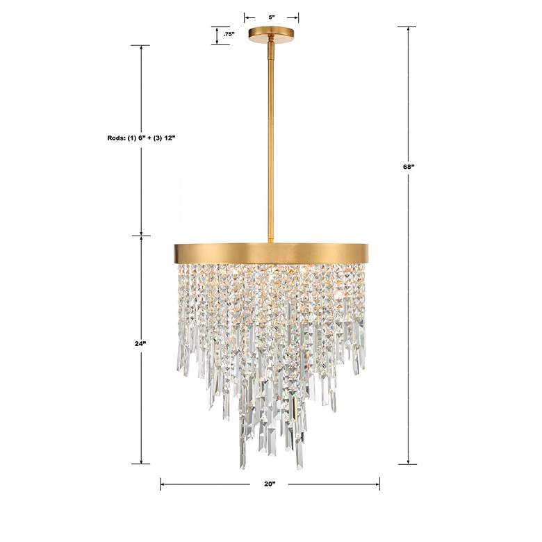 Image 7 Winfield 5 Light Antique Gold Chandelier more views