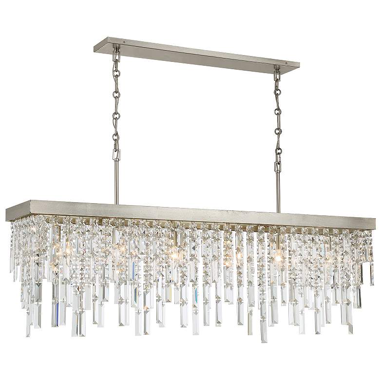 Image 1 Winfield 6 Light Antique Silver Linear Chandelier