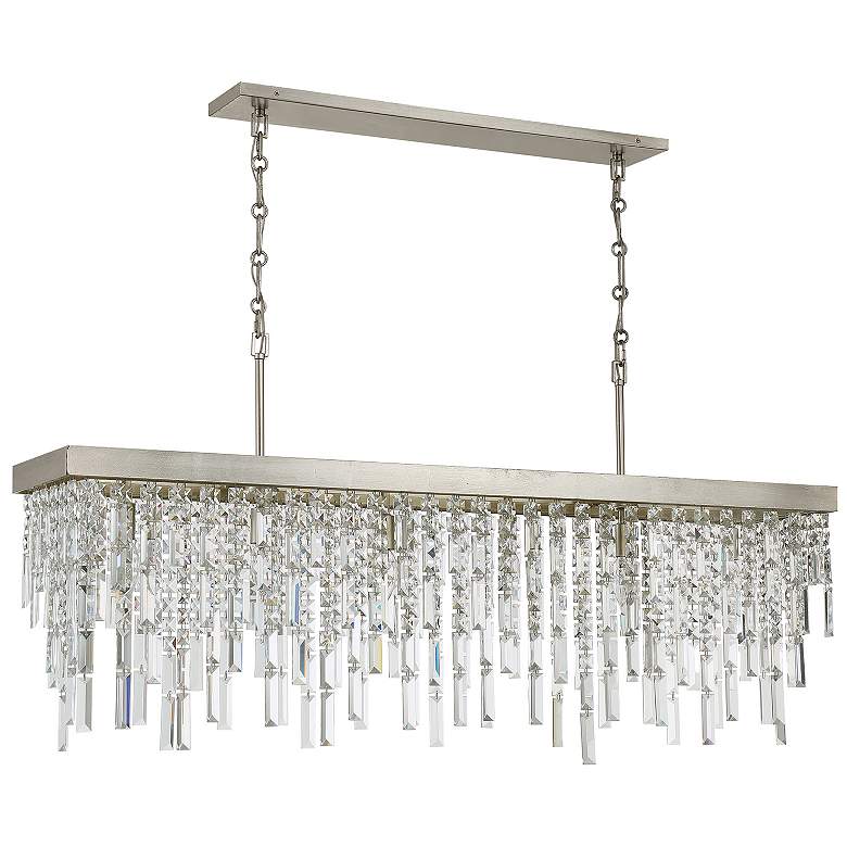 Image 2 Winfield 6 Light Antique Silver Linear Chandelier more views