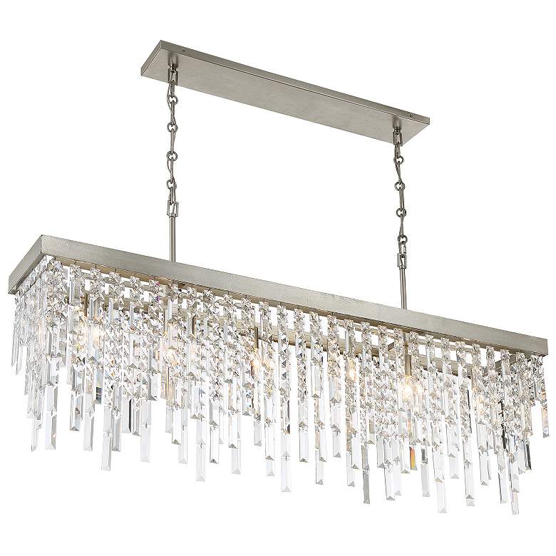 Image 4 Winfield 6 Light Antique Silver Linear Chandelier more views