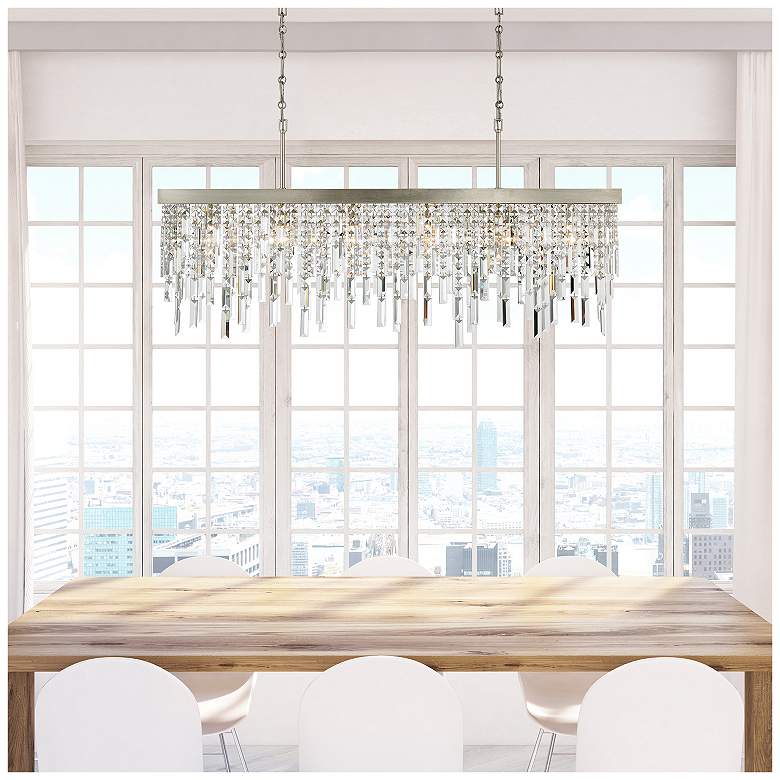Image 6 Winfield 6 Light Antique Silver Linear Chandelier more views