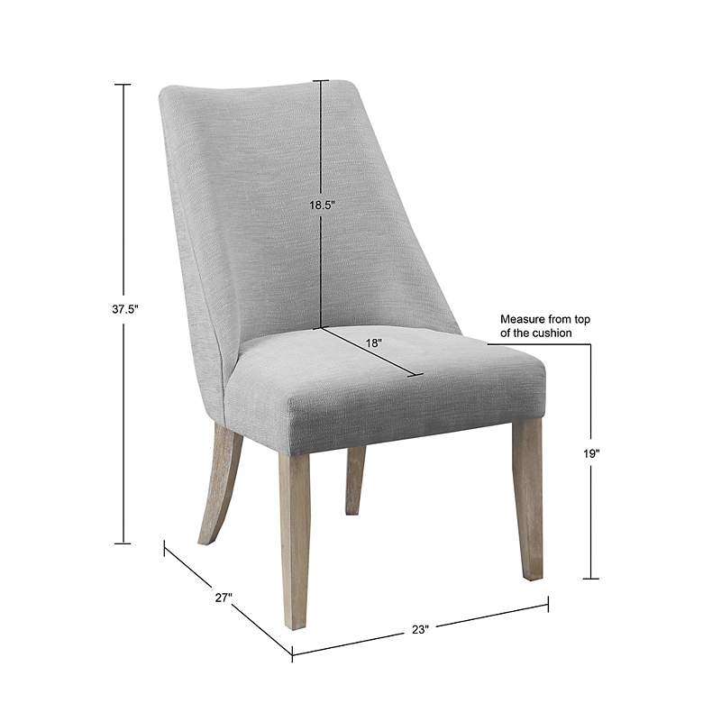 Image 6 Winfield Light Gray Fabric Dining Chairs Set of 2 more views