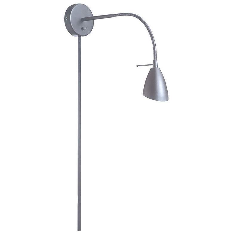 Image 1 Winford 5" High Satin Chrome Wall Mounted Reading Lamp