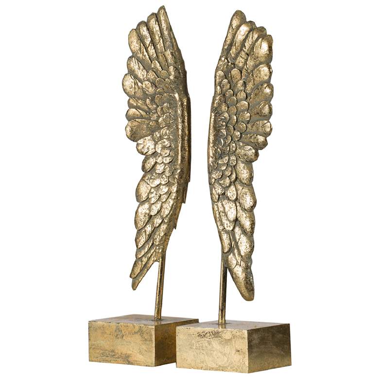 Image 1 Wing 20" Tall Gold Bookends - Set of 2