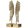 Wing 20" Tall Gold Bookends - Set of 2