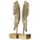 Wing 20" Tall Gold Bookends - Set of 2