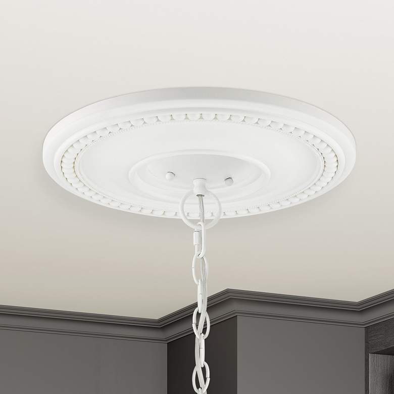 Image 1 Wingate 16" Wide White Polyurethane Round Ceiling Medallion