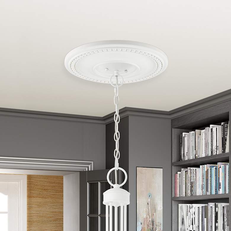 Image 6 Wingate 16" Wide White Polyurethane Round Ceiling Medallion more views