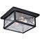 Wingate; 2 light; Outdoor Flush Fixture with Clear Seed Glass