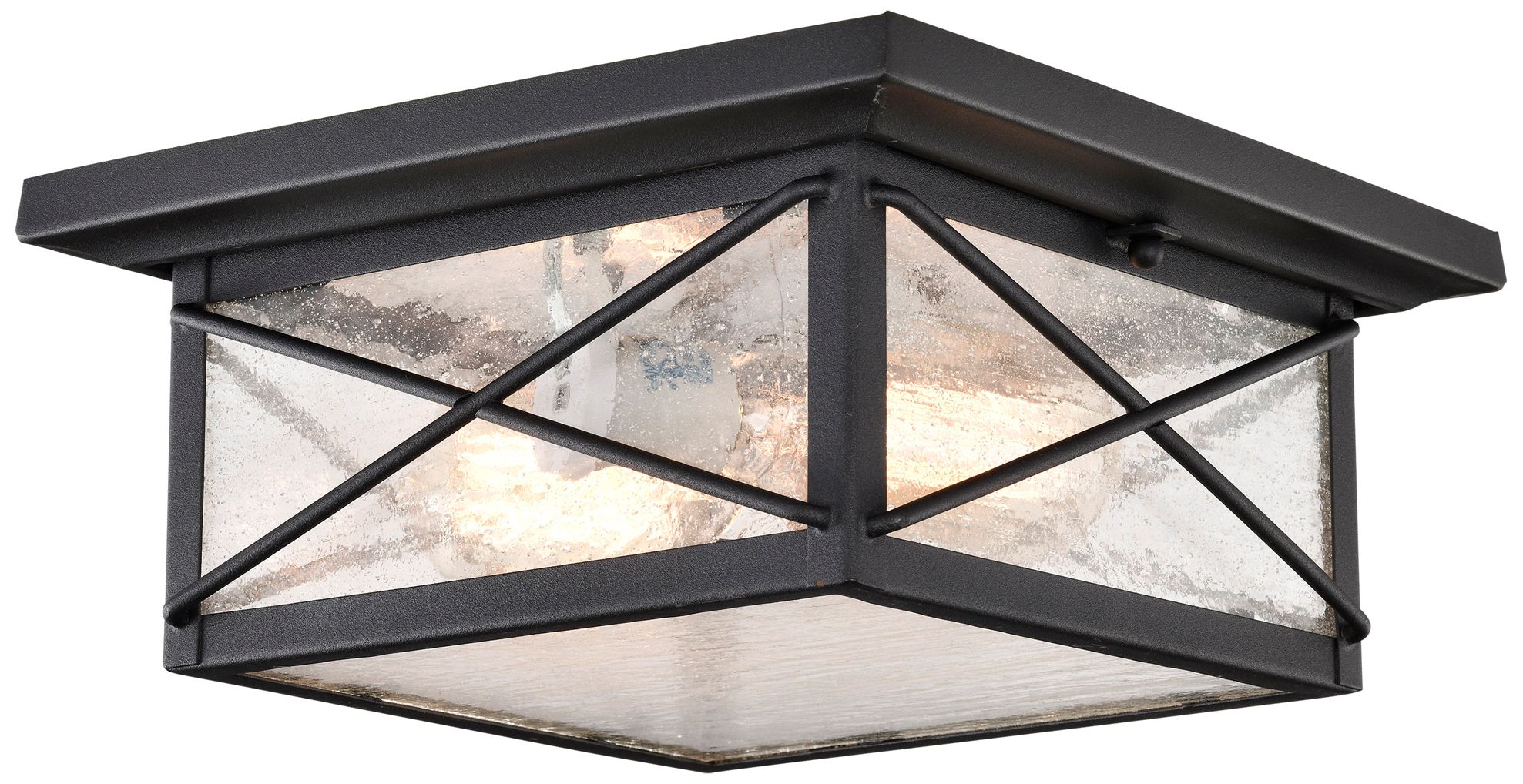 Thumbnail3 of Wingate; 2 light; Outdoor Flush Fixture with Clear Seed Glass more views