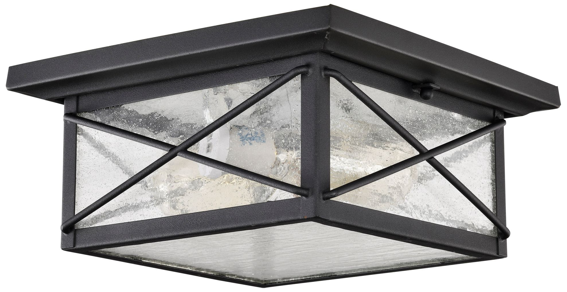 Thumbnail4 of Wingate; 2 light; Outdoor Flush Fixture with Clear Seed Glass more views