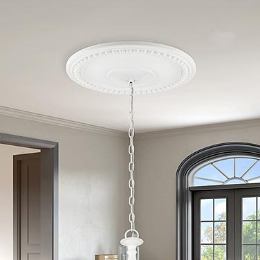 Wingate 20" Wide White Round Ceiling Medallion