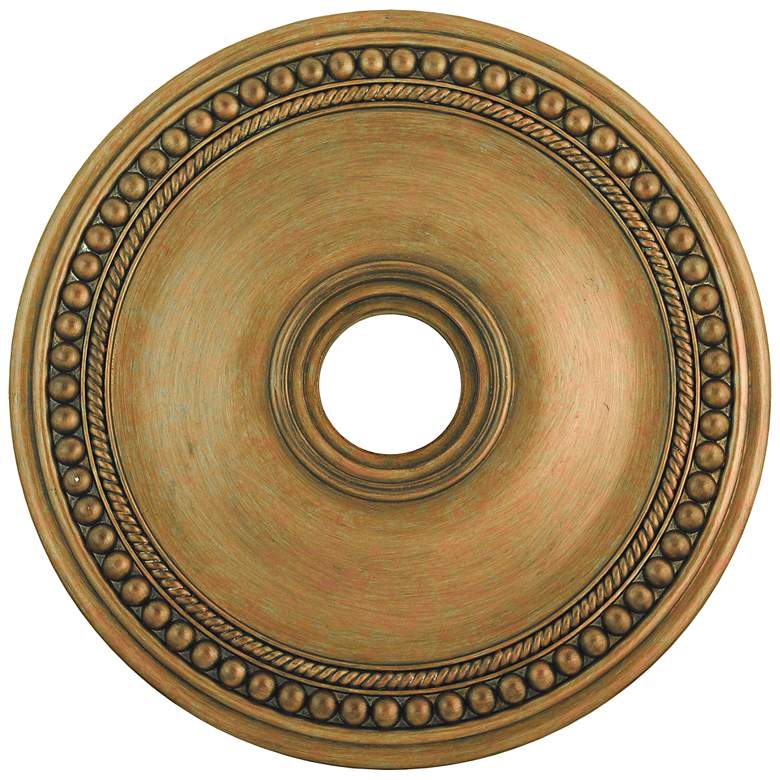 Image 1 Wingate 24" Wide Antique Gold Ceiling Medallion
