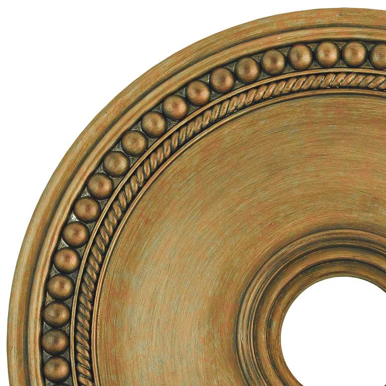 Image 2 Wingate 24" Wide Antique Gold Ceiling Medallion more views