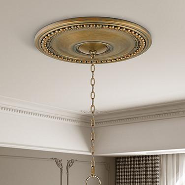 Wingate 24" Wide Antique Gold Ceiling Medallion