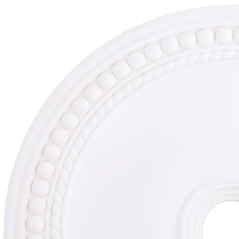 Image 3 Wingate 30" Wide White Polyurethane Round Ceiling Medallion more views
