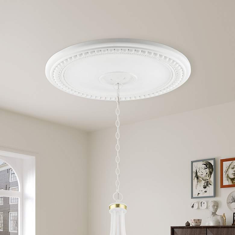 Image 6 Wingate 30" Wide White Round Ceiling Medallion more views