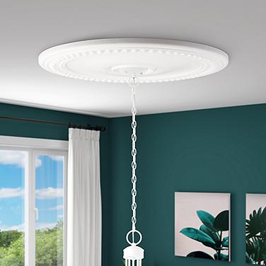 Wingate 30" Wide White Polyurethane Round Ceiling Medallion