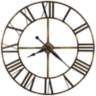 Wingate 49" Wide Antique Brass Large Clock by Howard Miller