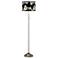 Wings Brushed Nickel Pull Chain Floor Lamp