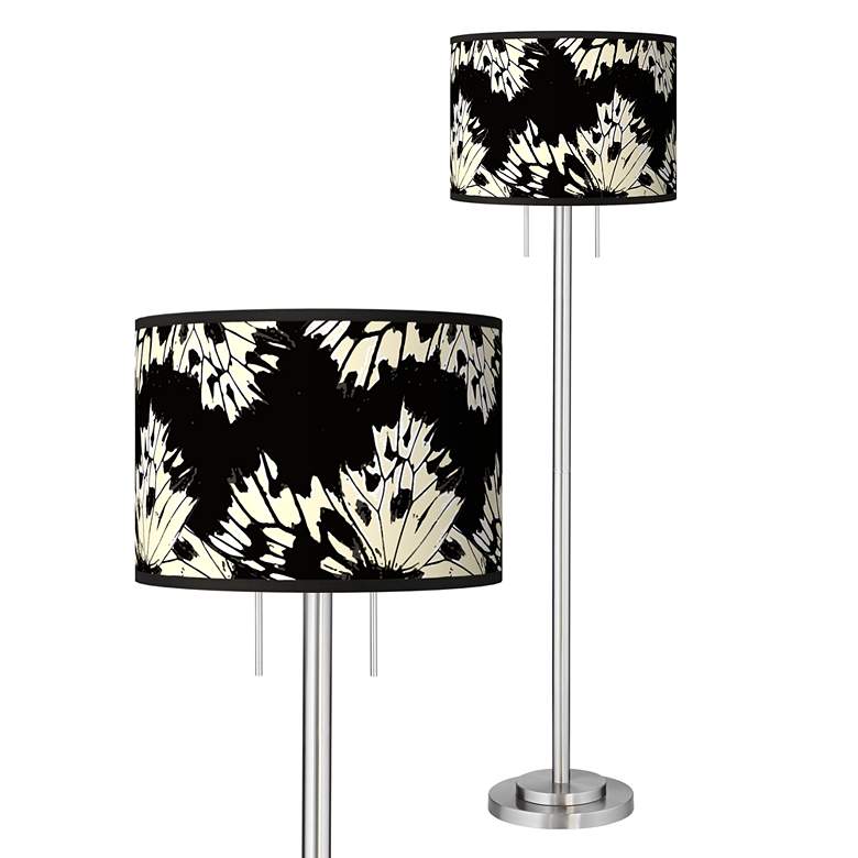 Image 1 Wings Giclee Brushed Nickel Garth Floor Lamp