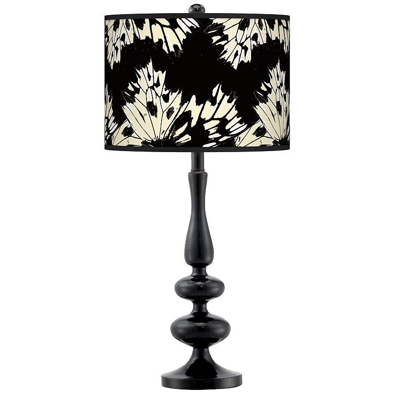 Image 1 Wings Giclee Paley Black Table Lamp