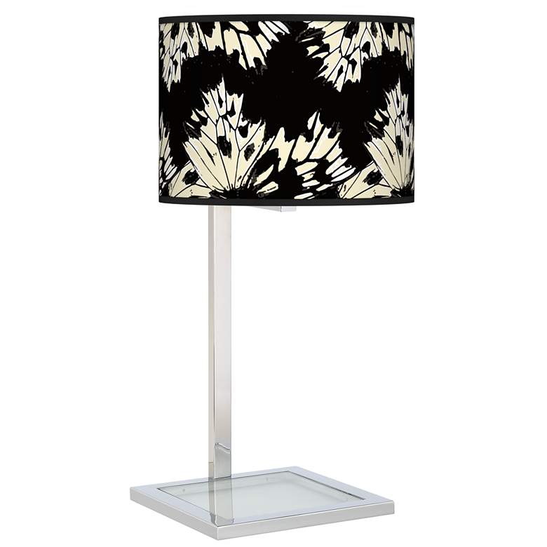 Image 1 Wings Glass Inset Table Lamp