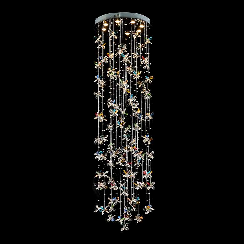 Image 1 Wings of Color 25 1/2"W Multi-Color K9 Crystals Chandelier