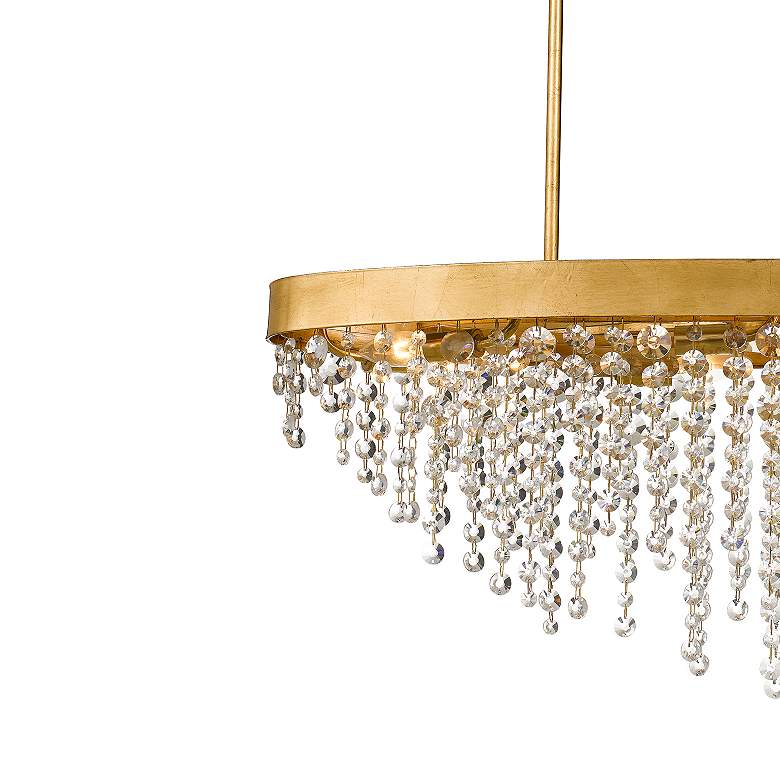 Image 3 Winham 36"W Gold and Crystal Kitchen Island Light Chandelier more views
