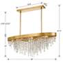 6_Winham 36"W Gold and Crystal Kitchen Island Light Chandelier more views